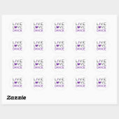 Dansende Live Love Dance Queen Dancer Gift Idee Ronde Sticker (Vel)