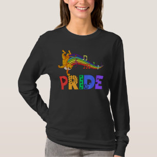 Dansende Luipaard Trots Papa Regenboog Mannen Vrou T-shirt