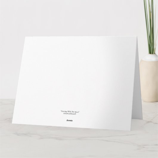 Dansende Maan Godin Notecard Kaart (Achterkant)