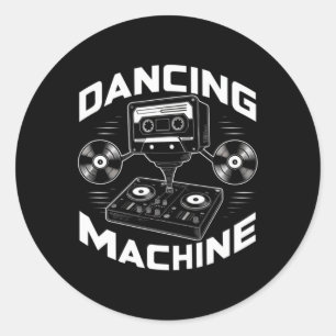 Dansende Machine Robot voor Jongens en Meisjes 1 Ronde Sticker