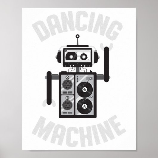 Dansende Machine Robot voor jongens en meisjes Poster (Voorkant)