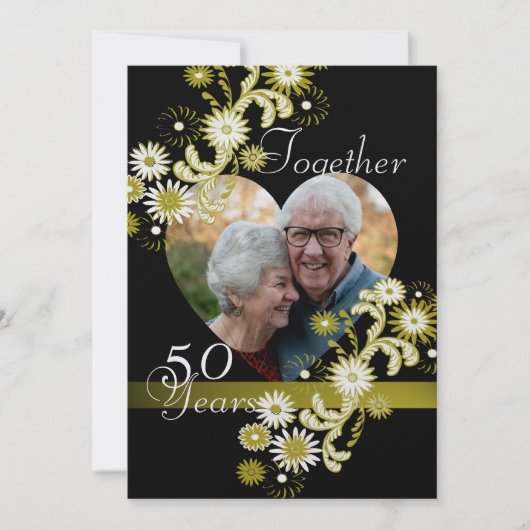 Dansende Madeliefjes/ 50ste verjaardag Kaart (Voorkant)