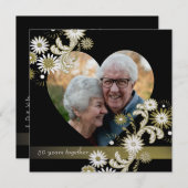 Dansende madeliefjes/ Gouden jubileum Kaart (Voorkant / Achterkant)