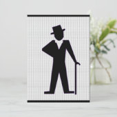 Dansende man aanpasbare uitnodiging voor vrijgezel (Staand voorkant)