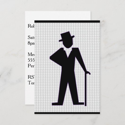 Dansende Man Bachelor Party Kaart (Voorkant / Achterkant)