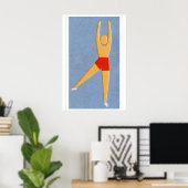 Dansende Man - Matchbox Print - Esthetische Muurde (Thuiskantoor)