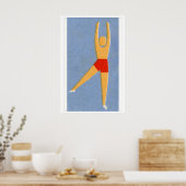 Dansende Man - Matchbox Print - Esthetische Muurde (Keuken)