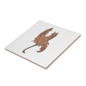 Dansende Maple Leaf Brown Tegeltje (Zijkant)