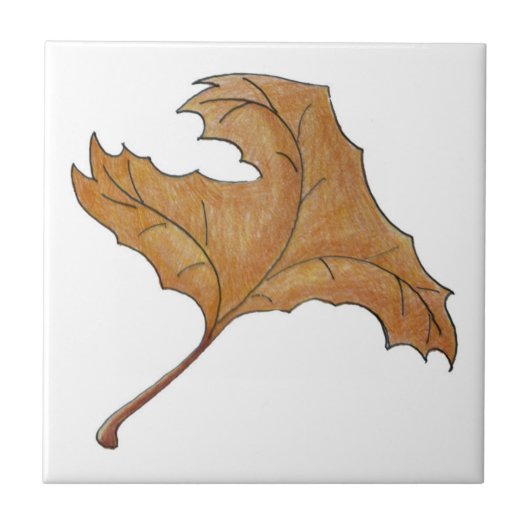 Dansende Maple Leaf Gold Tegeltje (Voorkant)