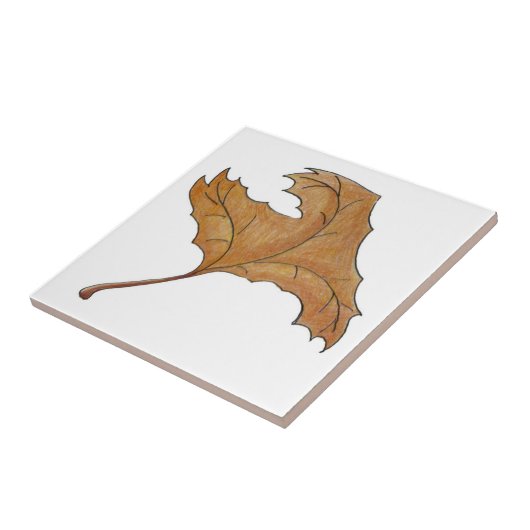 Dansende Maple Leaf Gold Tegeltje (Zijkant)