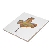 Dansende Maple Leaf Yellow Tegeltje (Zijkant)