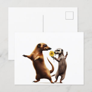 Dansende Meerkats Briefkaart