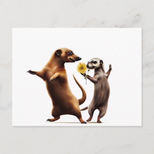 Dansende Meerkats Briefkaart (Voorkant)