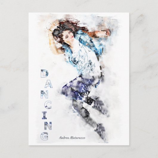 Dansende Meisje 2 Briefkaart (Voorkant)