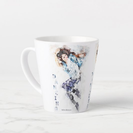 Dansende Meisje 2 Latte Mok (Linkerhoek)