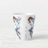 Dansende Meisje 2 Latte Mok (Voorkant)