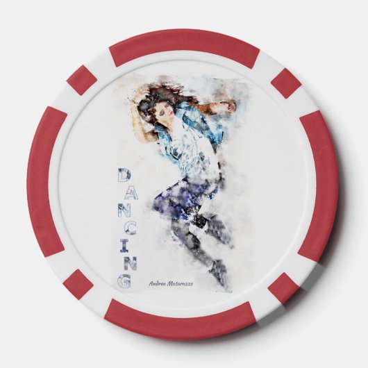 Dansende Meisje 2 Poker Chips (Achterkant)