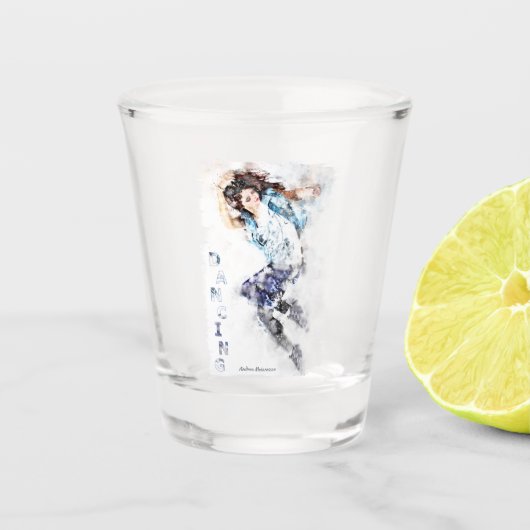 Dansende Meisje 2 Shot Glas (Voorkant)