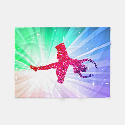 Dansende meisje fel licht deken. fleece deken (Voorkant (Horizontaal))