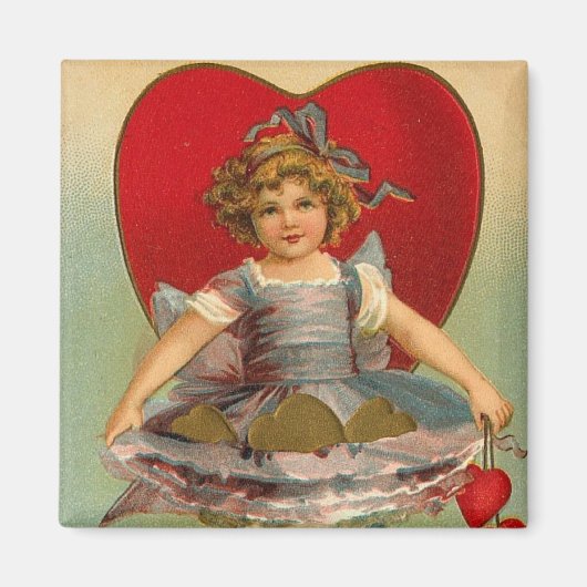 Dansende Meisje Hart Valentijn Magneet (Voorkant)