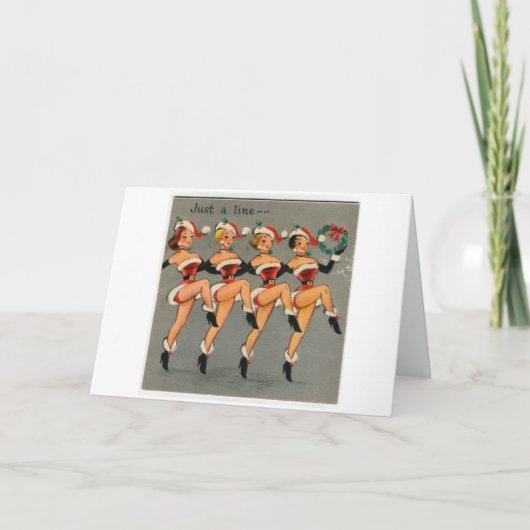 - Dansende Meisjes Brengen Kerst Cheer, Feestdagen Kaart (Voorkant)