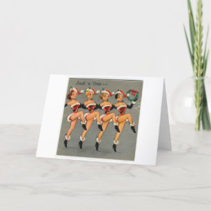  - Dansende meisjes brengen kerstmis mee, Feestdagen Kaart