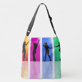 Dansende meisjes crossbody tas (Achterkant)