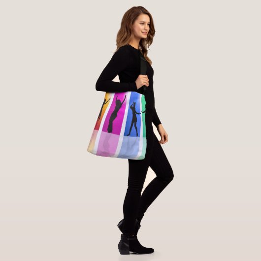 Dansende meisjes crossbody tas (Op model)