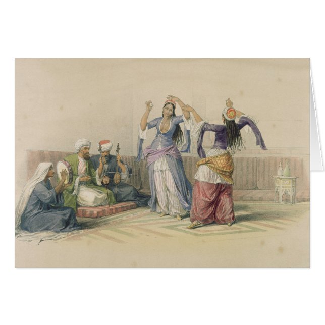 Dansende meisjes in Caïro, uit 'Egypte en Nubia' (Voorkant Horizontaal)