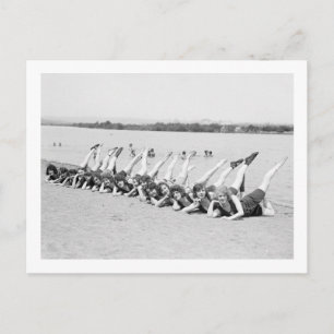 Dansende meisjes in de jaren 20 briefkaart