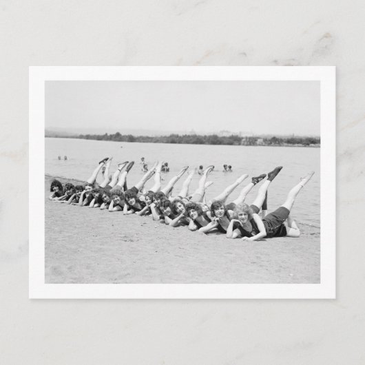 Dansende meisjes in de jaren 20 briefkaart (Voorkant)