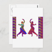 Dansende meisjes: Indiase Bollywood Style Dance Briefkaart (Voorkant / Achterkant)