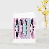 Dansende meisjes kaart (Gele Bloem)