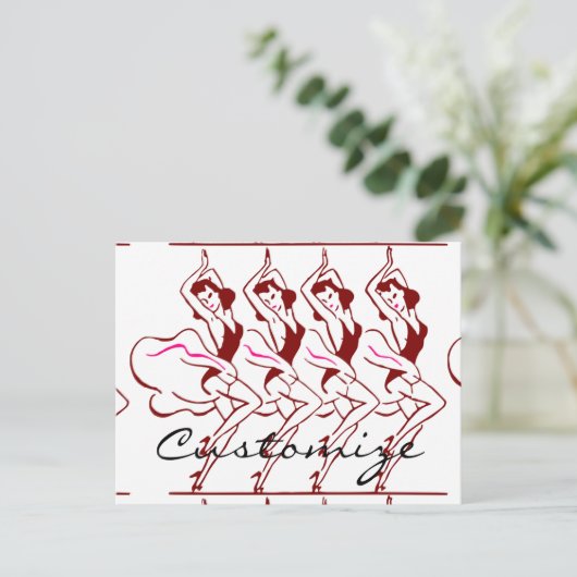 Dansende meisjes Thunder_Cove Briefkaart (Staand voorkant)