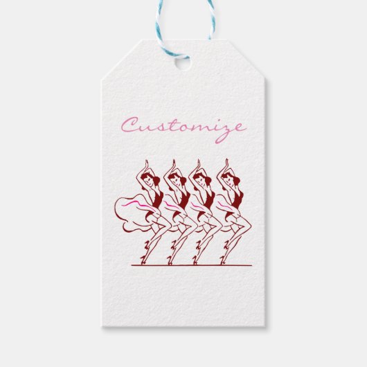 Dansende meisjes Thunder_Cove Cadeaulabel (Voorkant)