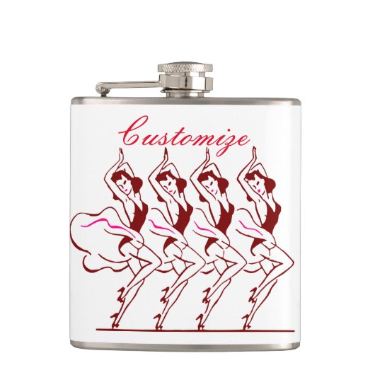 Dansende meisjes Thunder_Cove Heupfles (Voorkant)
