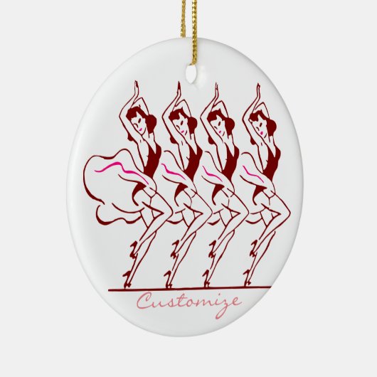 Dansende meisjes Thunder_Cove Keramisch Ornament (Rechts)