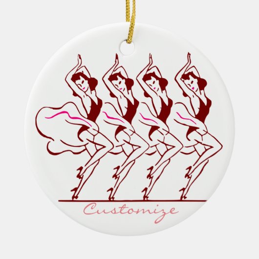 Dansende meisjes Thunder_Cove Keramisch Ornament (Voorkant)