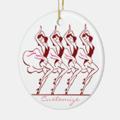 Dansende meisjes Thunder_Cove Keramisch Ornament (Links)