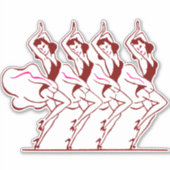Dansende meisjes Thunder_Cove Sticker (Voorkant)