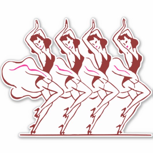 Dansende meisjes Thunder_Cove Sticker (Voorkant)