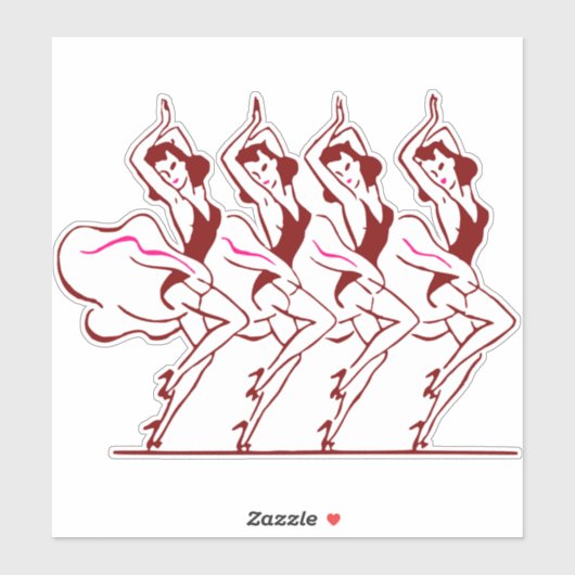 Dansende meisjes Thunder_Cove Sticker (Vel)