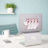 Dansende meisjes Thunder_Cove Sticker (Laptop op bureau)