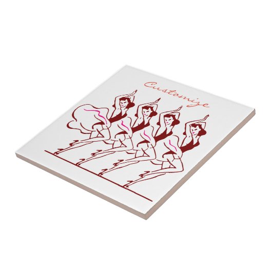 Dansende meisjes Thunder_Cove Tegeltje (Zijkant)