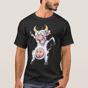 Dansende melkboer Koe Log Breeder Organic Farmers  T-shirt