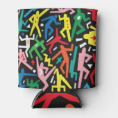 Dansende mensen, doodle set patroon. blikjeskoeler (Voorkant)