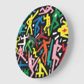 Dansende mensen, doodle set patroon. grote klok (Hoek)