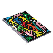 Dansende mensen, doodle set patroon. notitieboek (Rechterzijde)