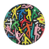 Dansende mensen, doodle set patroon. snijplank (Voorkant)