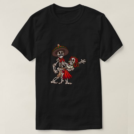 Dansende Mexicaanse skeletten T-shirt (Design voorkant)